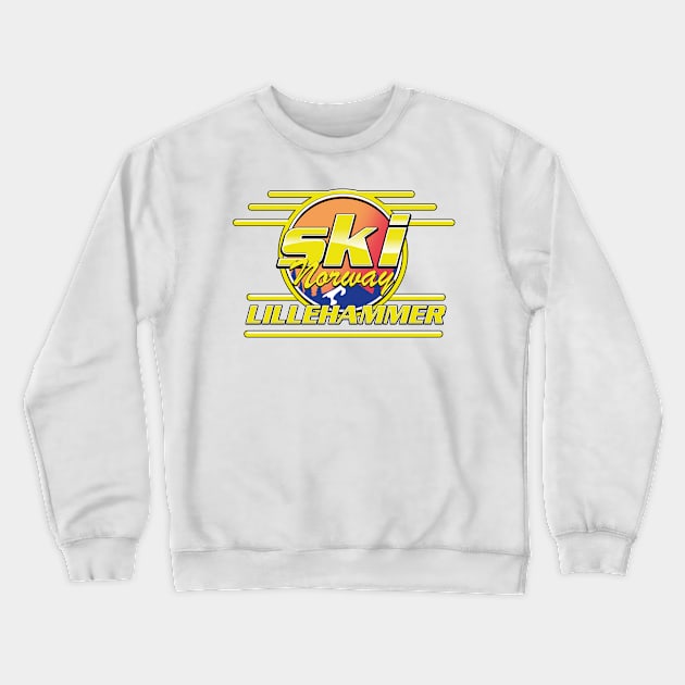 Ski Norway Lillehammer 80s vibe logo Crewneck Sweatshirt by nickemporium1